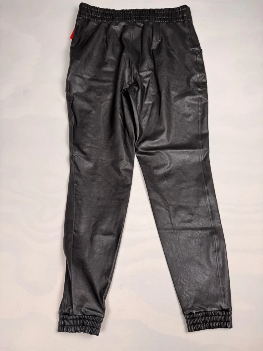 NWT SPANX Faux Leather Like Jogger Pants Black Women’s XL Retail $148 - Picture 7 of 8